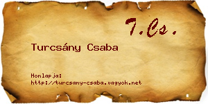 Turcsány Csaba névjegykártya