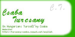 csaba turcsany business card